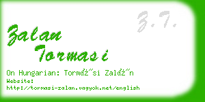 zalan tormasi business card